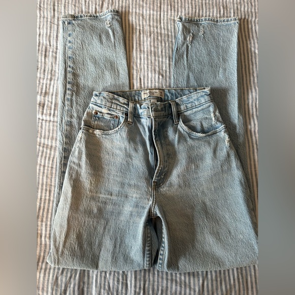 Abercrombie & Fitch 90s Straight Ultra High Rise Jeans size 26/2 LONG - Picture 1 of 11
